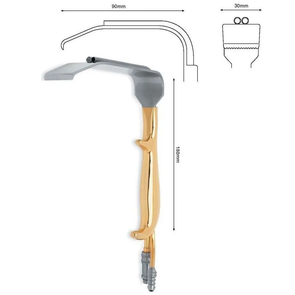 Medical Room Hospital Plastic Surgery Integra Miltex Retractors with Fiber Optic Stainless Steel