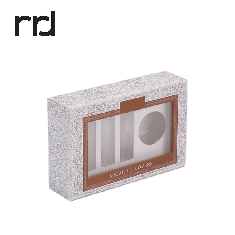 RR Donnelley Custom Elegant Design Luxury Rectangle Gift Cosmetic Cardboard Lenses Packaging Essential Oil Packaging Window Box