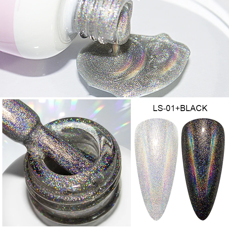 15ML Laser Tiny Diamond Reflective Glitter UV Gel Nail Polish Glitter Effect Auroras Shiny UV&LED Gel Semi Permanent Gel
