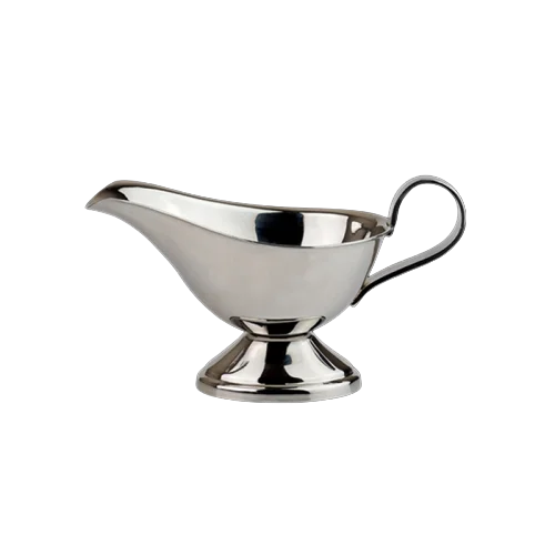 Stylish Design Personalized Metal Microwave Gravy Boat Wholesale Heated Gravy Boat Porcelain Milk Pitcher Coffee 2 in 1