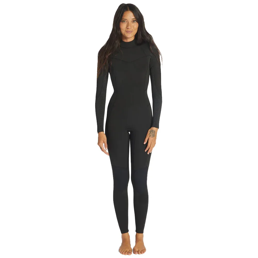 Wholesale Breathable 3/2 Synergy Back Zip Full Wetsuit For Women With Custom Printed Logo & Silicon Stretch Inner Lining