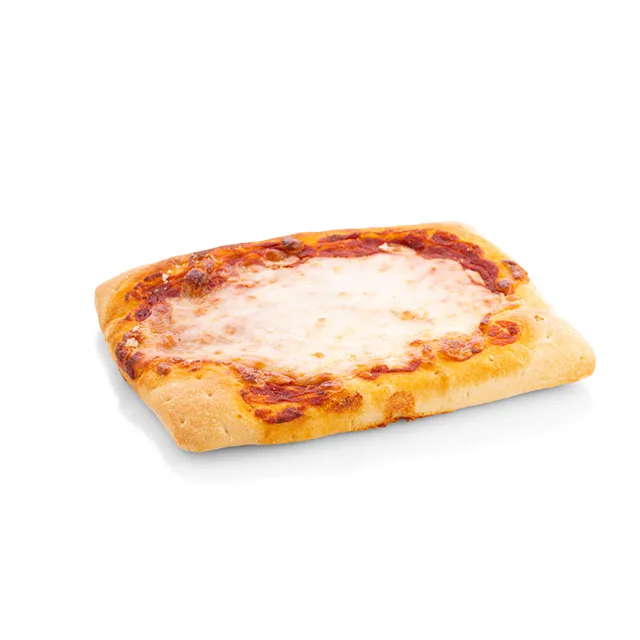The best Italian Frozen Rectangular slice of Margherita Pizza 200g precooked product Extra Virgin Olive Oil