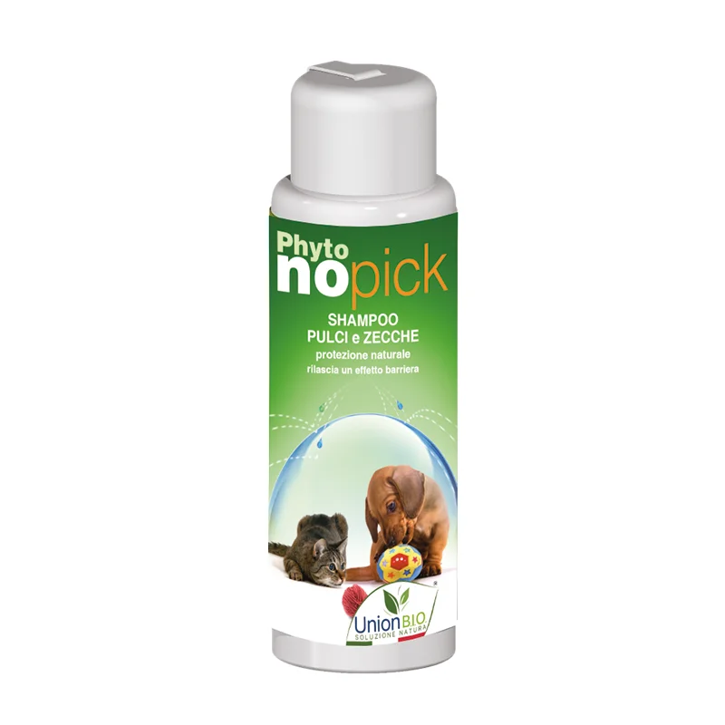 Top quality made in Italy plant based PHYTONOPICK shampoo natural repellent ticks and fleas for dog cat