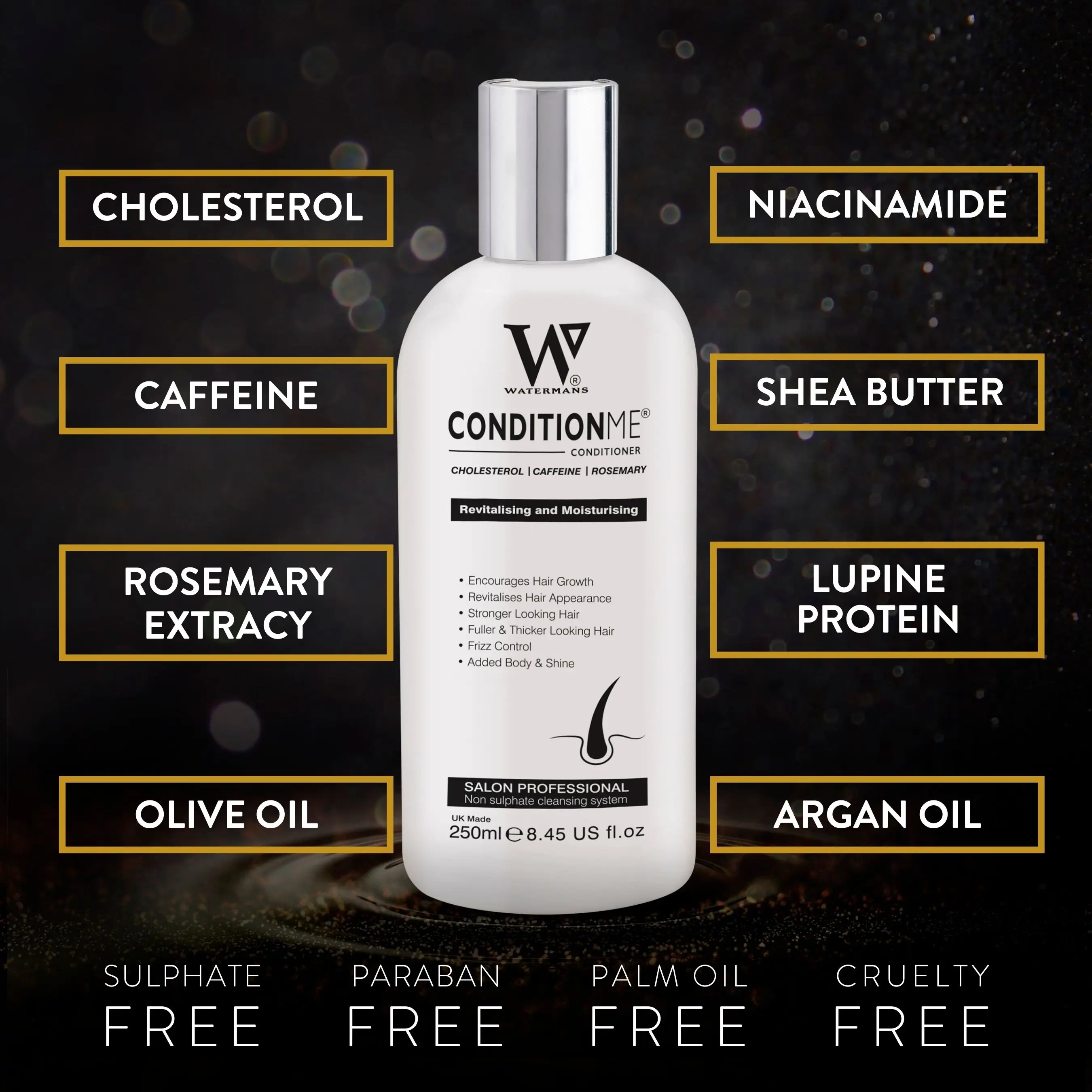 Hair Care Watermans Hair Conditioner 1125 Units Half Pallet Hair Regrowth Treatments Growth Products Shea Butter Argan Oil