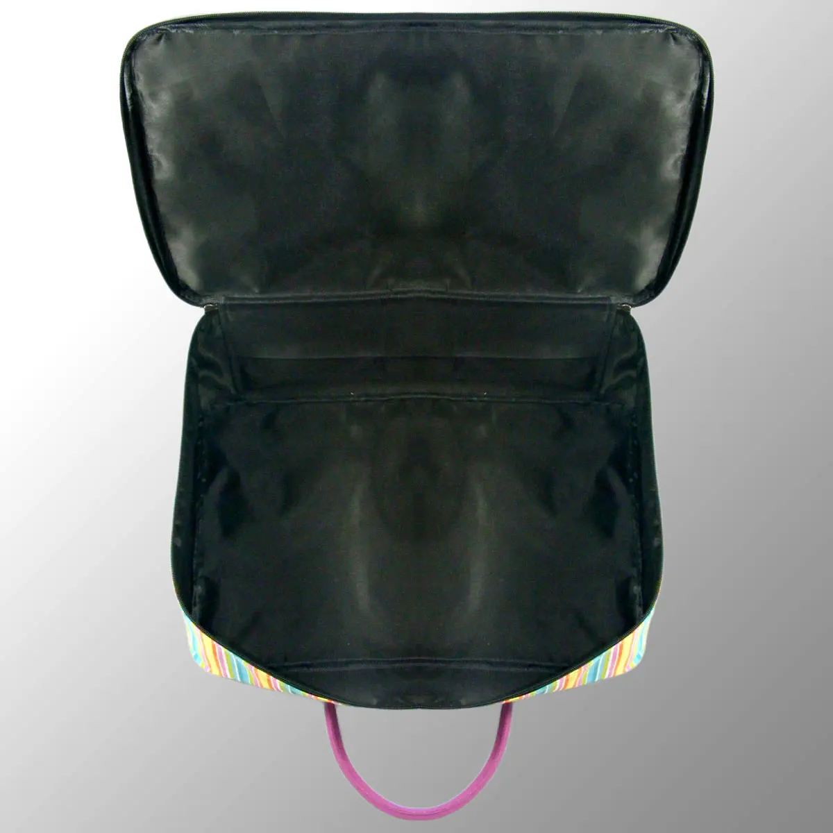 toy suitcase made from canvas with leather handle and plastic foots custom printed on all sides for free