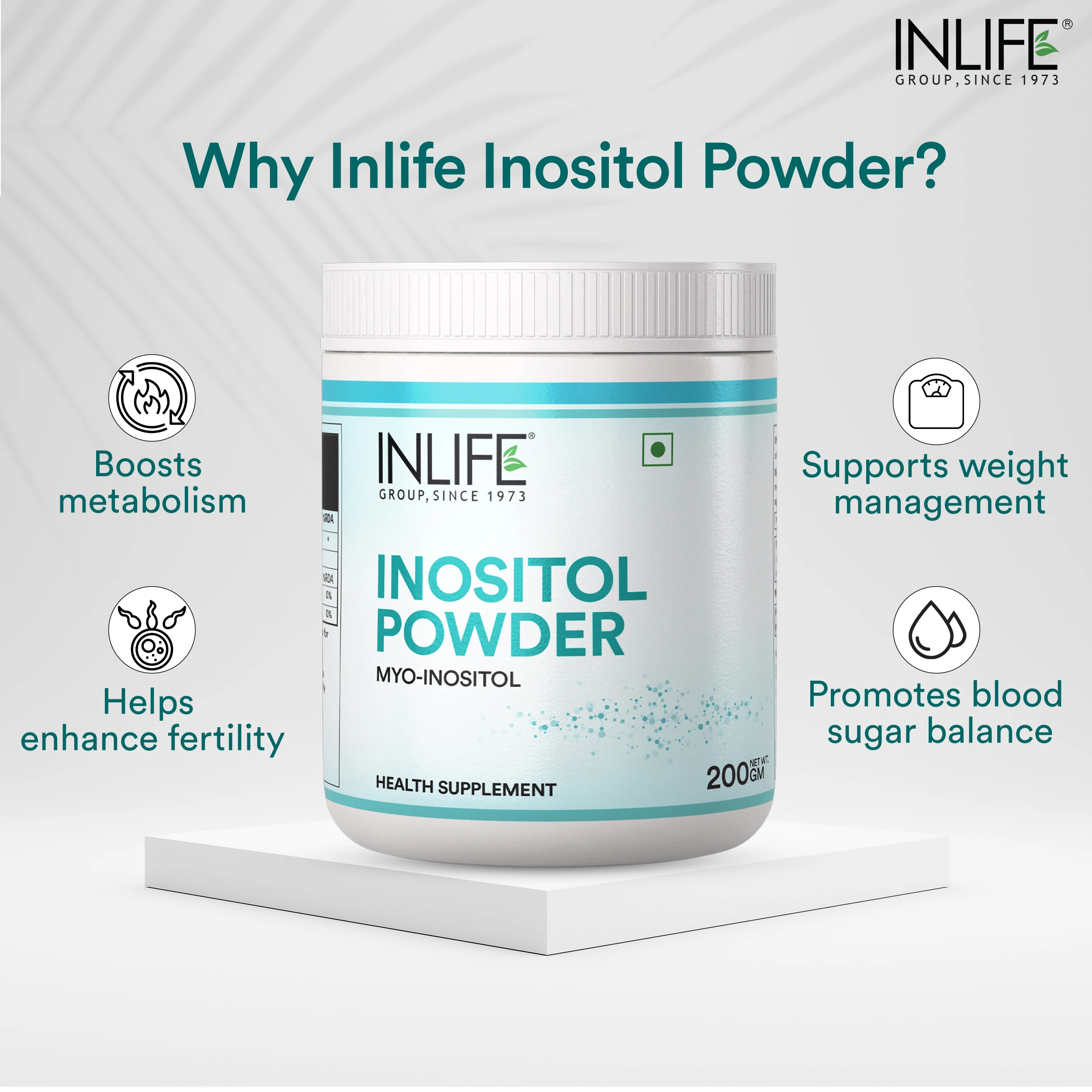 Top Quality Myo Inositol Powder Supplement | 200g (Unflavoured) high-quality ingredients health supplement