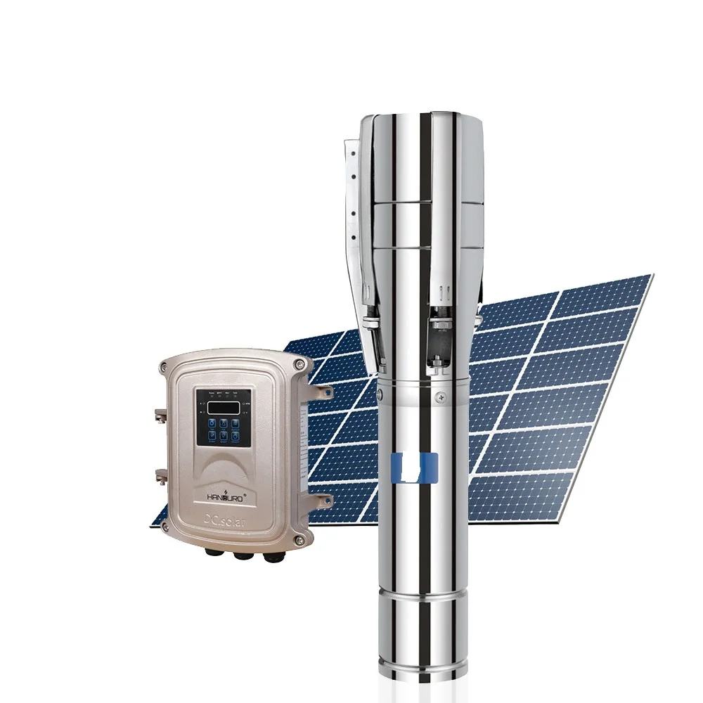 Hot Sale high quality 3 hp 4 inch DC  SS 304 stainless steel Solar submersible water pump