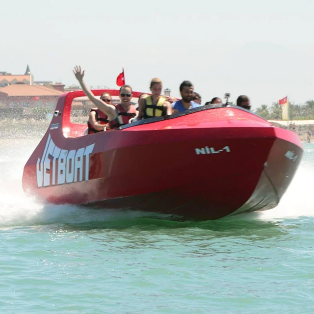 Alesta Marine Luxury Spark Jet Boat RED New Fiber Glass Leisure Entertainment Speed Boat Best Quality Blue Ocean Sea Lake River