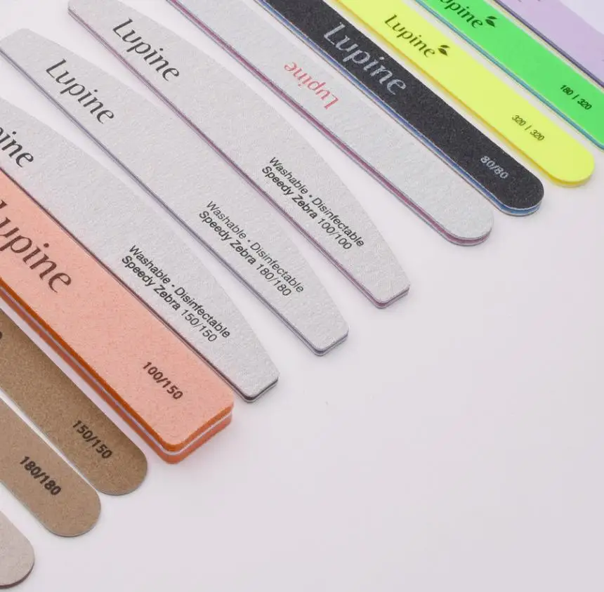 Zebra nail file Korean professional double side nail file 80/100/180/240/320 high quality sandpaper nail file