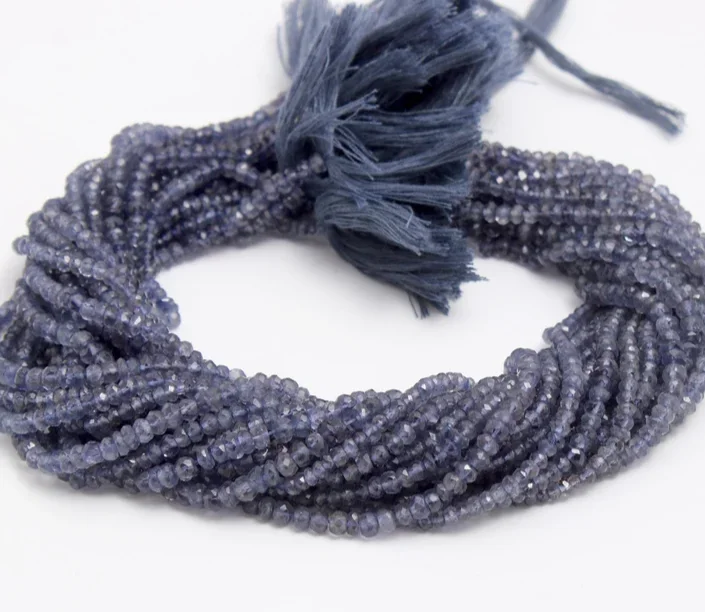 Genuine Iolite Beads for Men Women Meditation Healing Jewelry Yoga Gifts Natural Cordierite Round Bead DIY Bracelet And Necklace