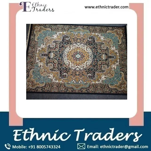 Export Quality Embroidered Modern Carpets Rugs for Home and Hotel Use from Indian Supplier at Bulk Price