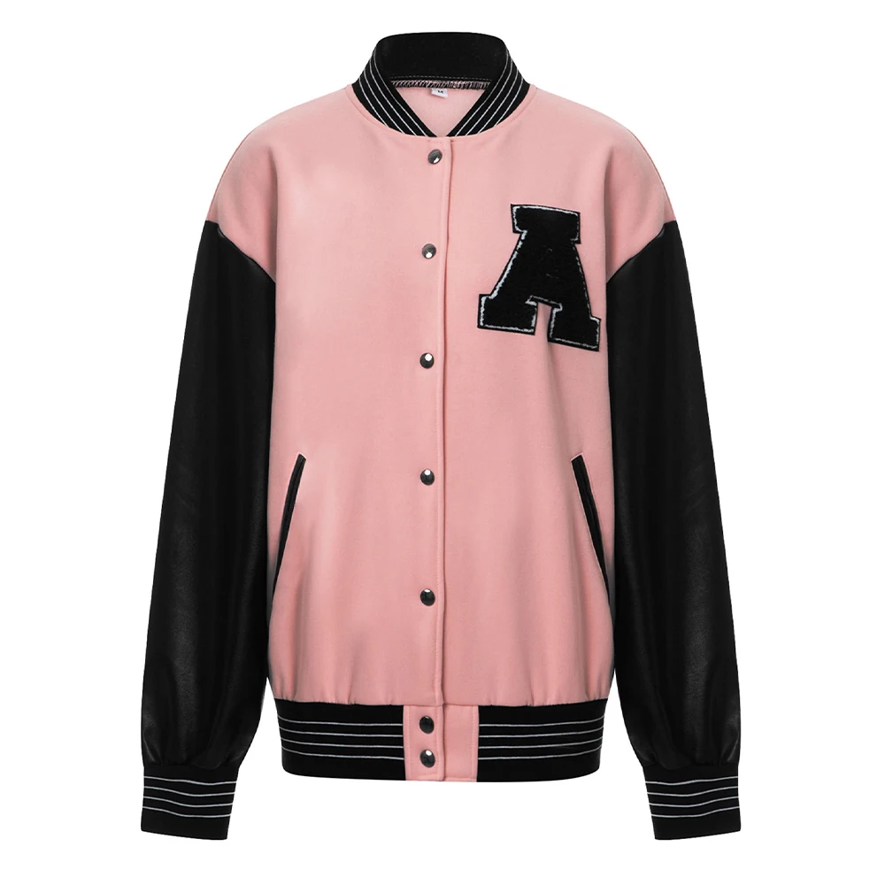 Casual Wear Best Price Leather Long Sleeve Women Baseball Jacket Wholesale Selling Quick Dry