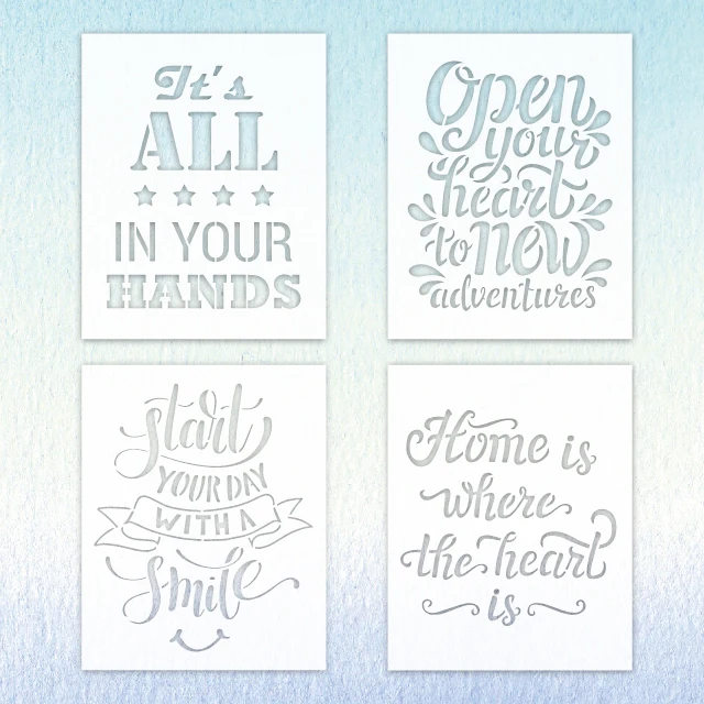 Custom PET stencil wall stencil inspirational quote stencil