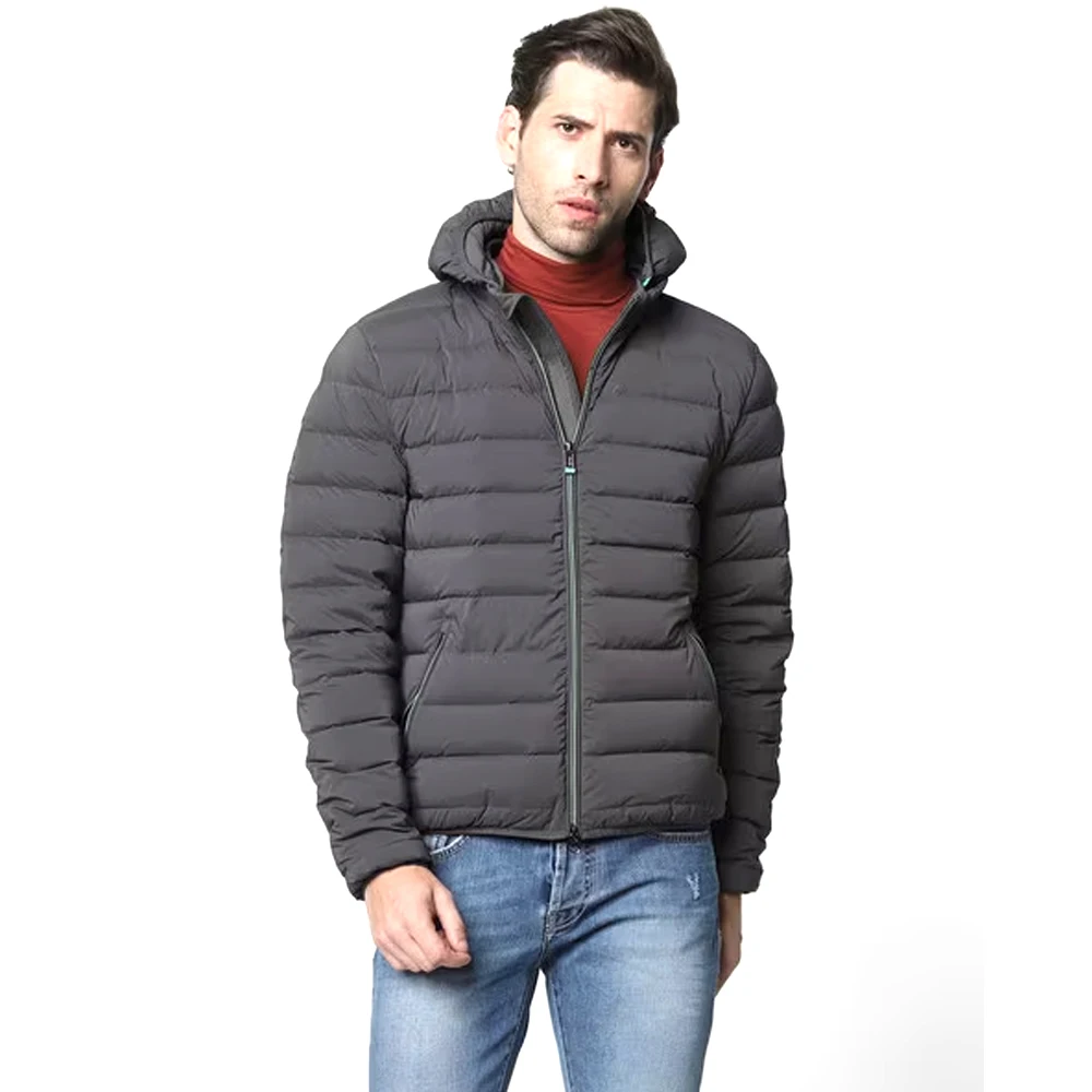 Hot Selling Fashion Goose Down Feather Shiny Bubble Men Puffer Jacket With Customize Logo