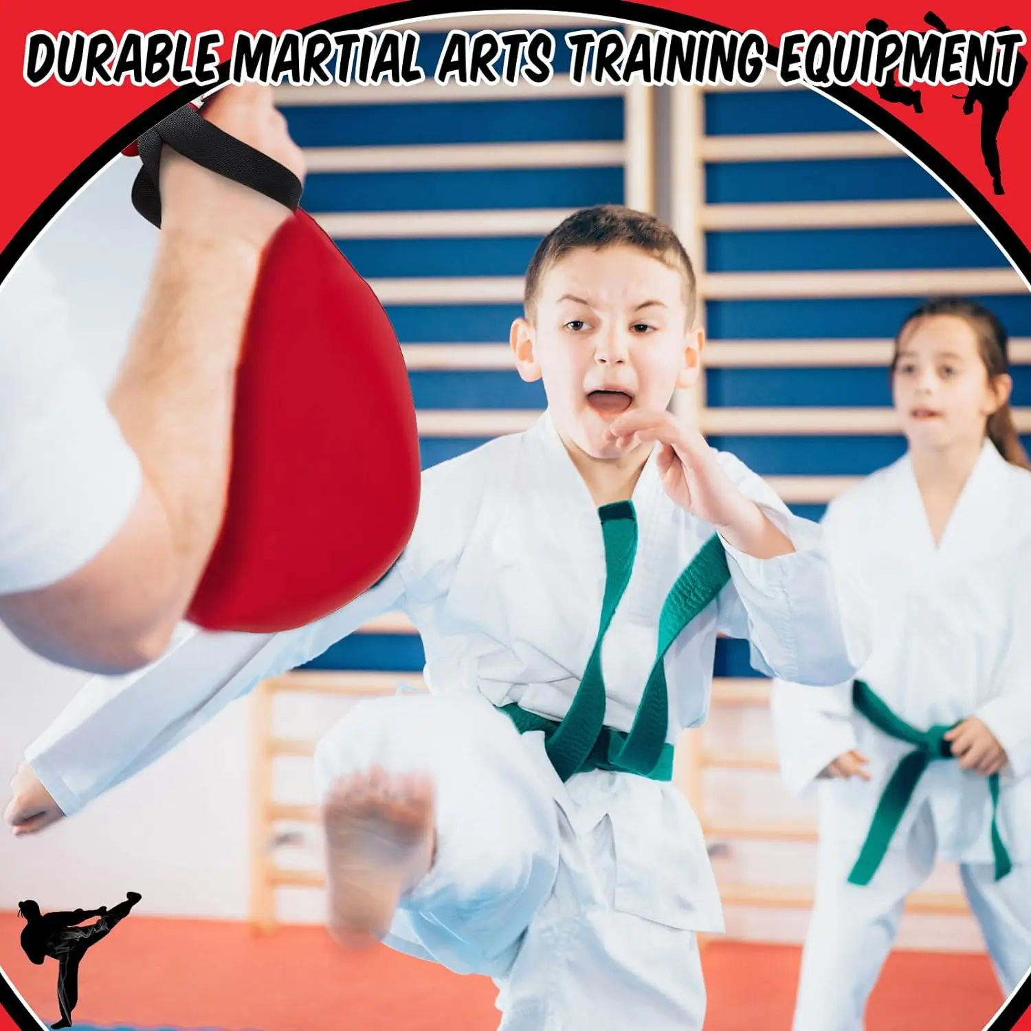 Martial Art Kicking Pad PU Leather Boxing Focus Pad Target Punching Paddles Kickboxing Shield Karate Sparring Training Equipment