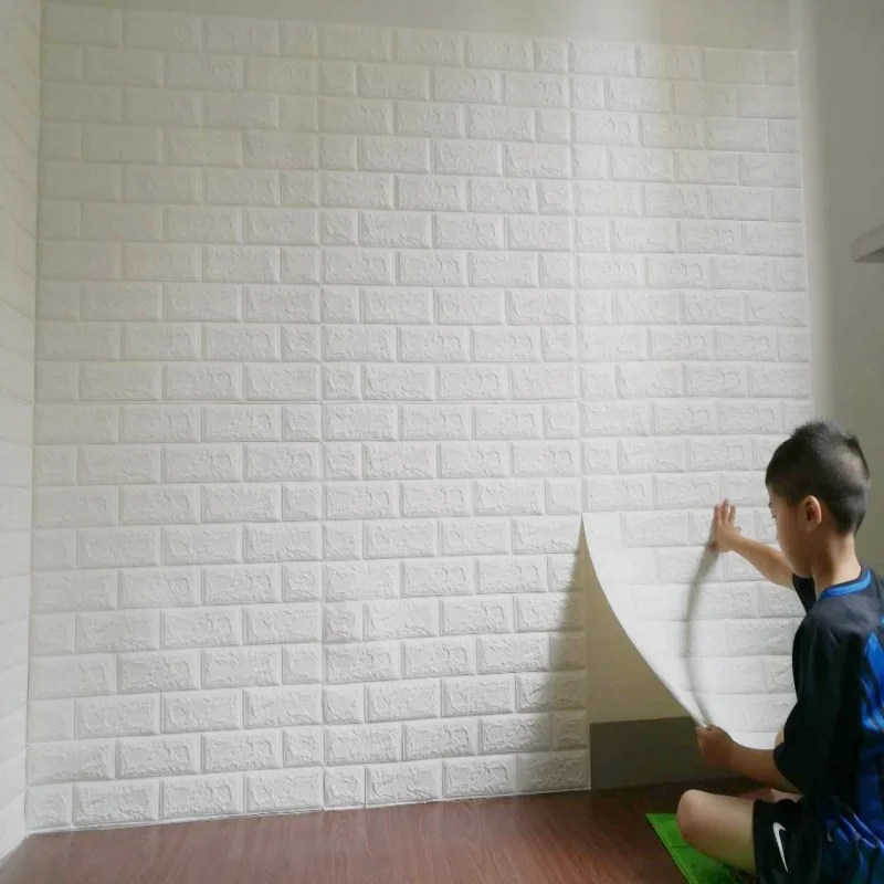 Factory Price PE Foam 3D Brick Design Home Decoration Wall Stickers