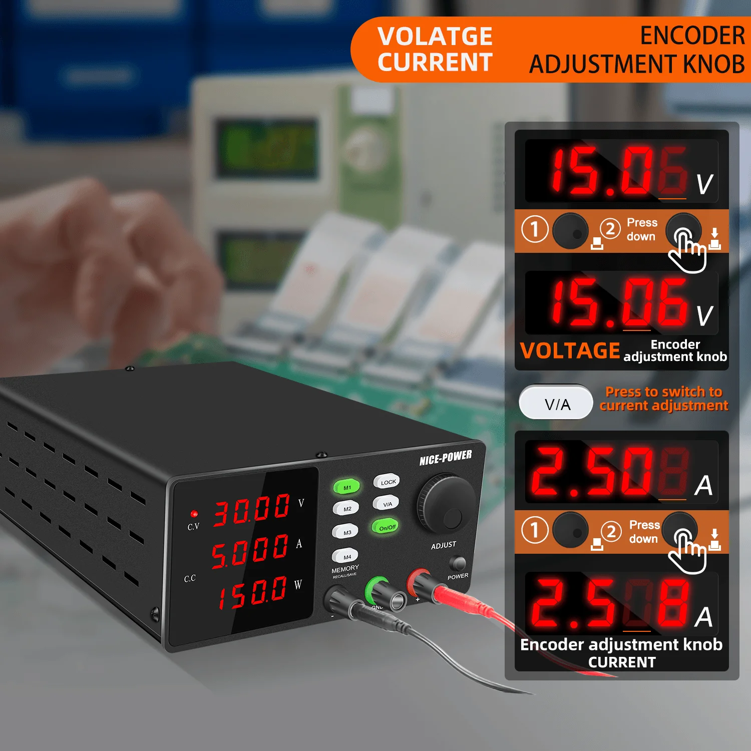 Nice Power SPPS-S605 60V 5A voltage and current adjustable DC regulated power supply for testing laptop computer repair
