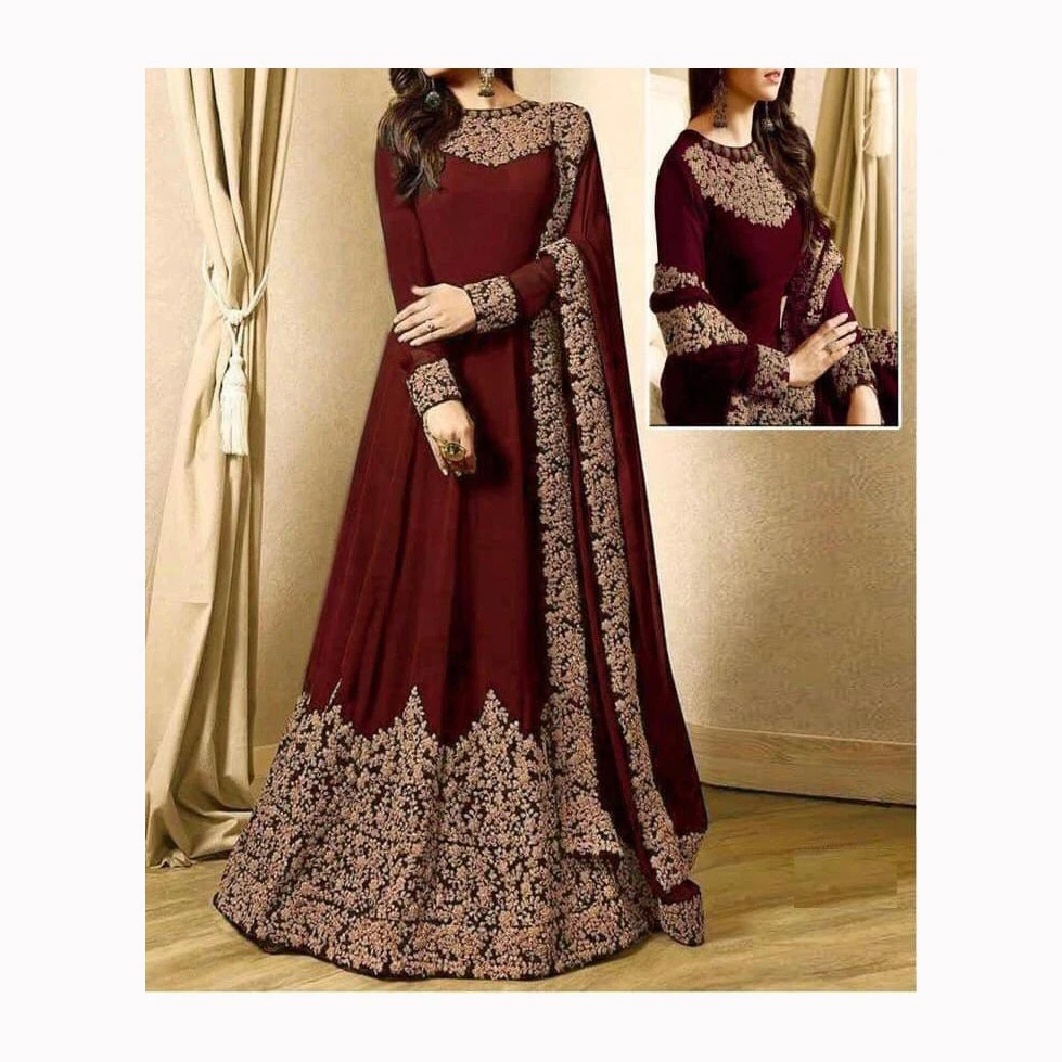 Pakistani women India & Pakistan Clothing Punjabi ethnic With Hand Work Anarkali Salwar Kameez Suit for women