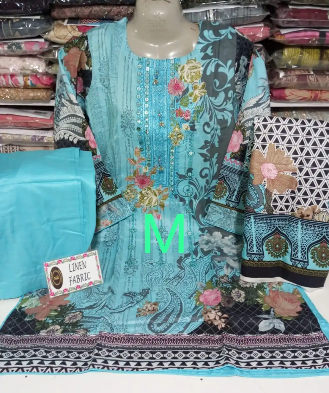 Fashion Designer Indian Pakistani Lawn Linen Cotton 2-Piece Suits Wholesale Price Kurti Cords Salwar Kameez 60% Limited Stock