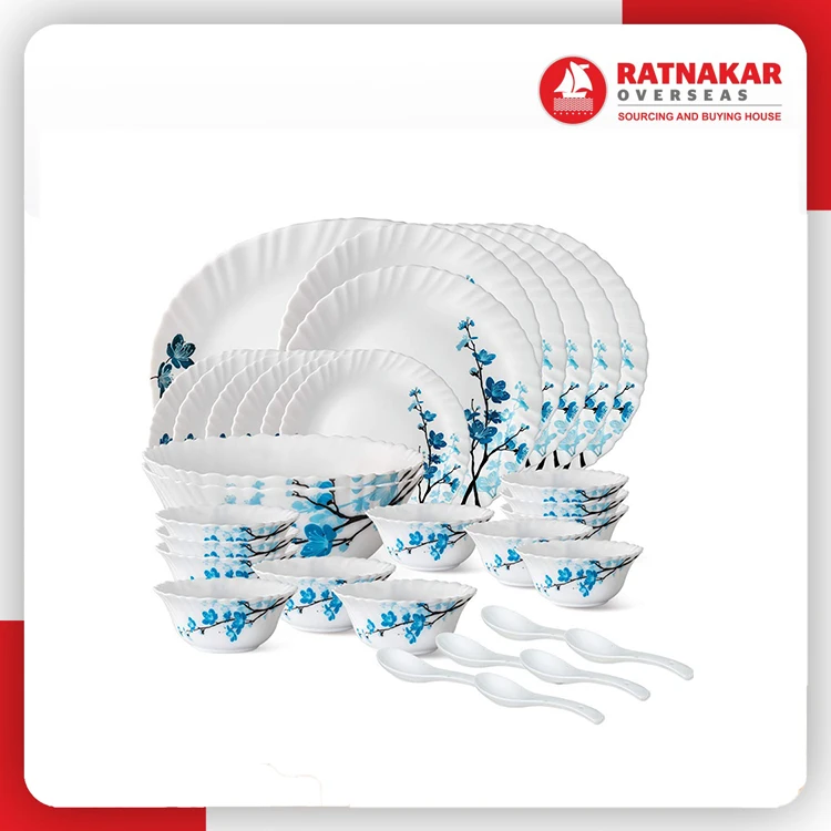 2022 Latest Stylished 52 Piece Dinner Sets Designer Opalware Dinner Set For Sale At Best Price