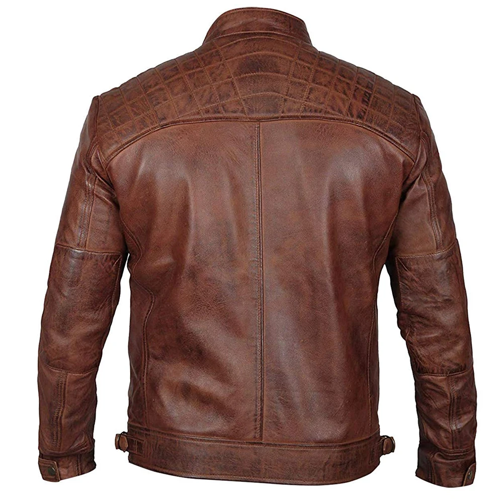 Leather Jackets Horse Riding Brown for Films Leather Jackets Motorcycle Biker leather Jacket for Sale in Low Price