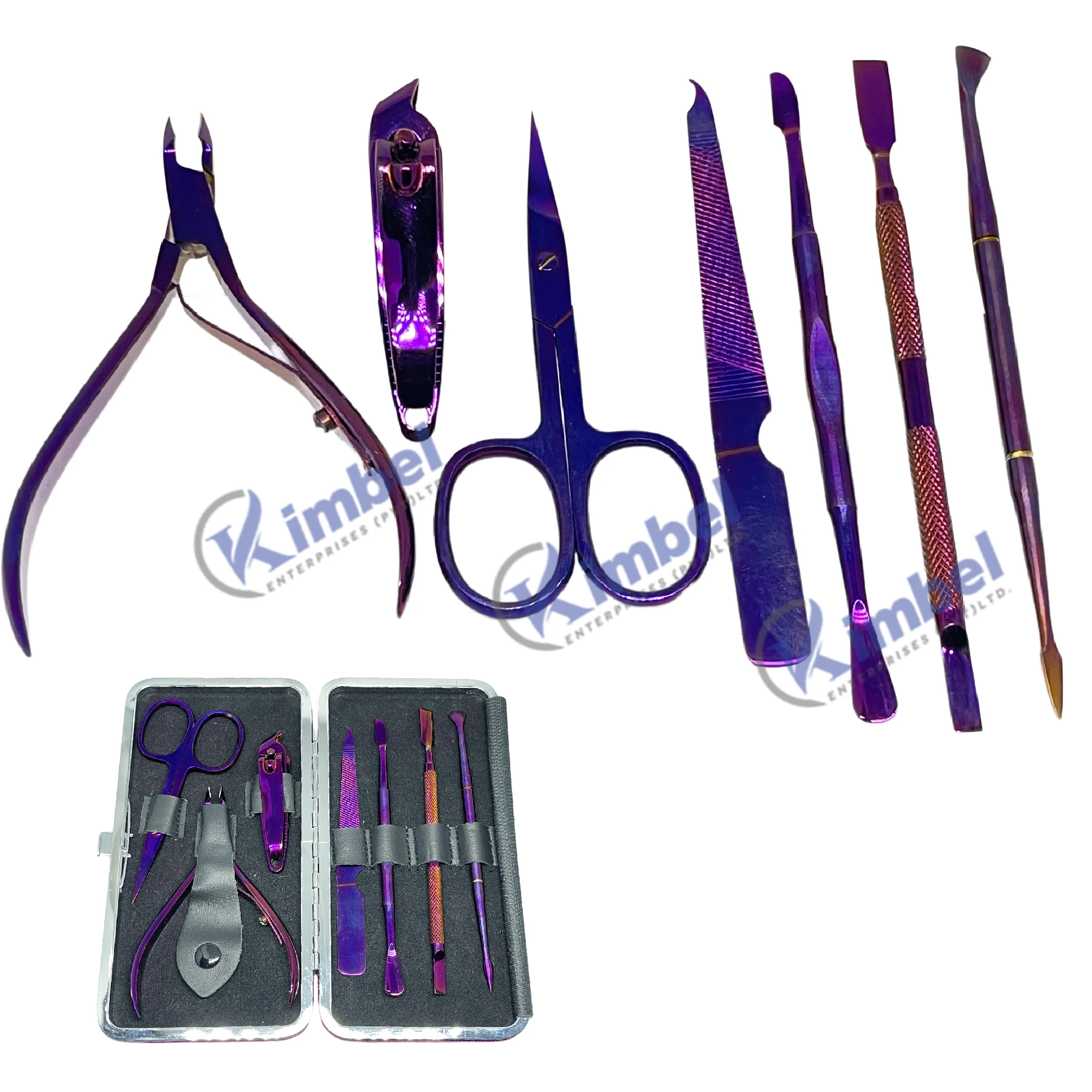 Plasma Purple Color Manicure Pedicure Set Nail Care And Hair Remover Set For Men And Women Professional And Personal Use