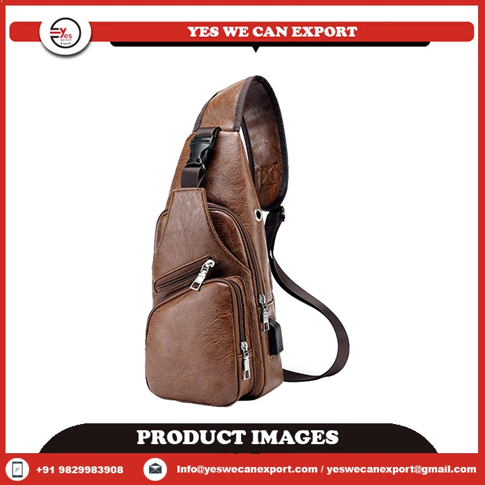 Designer Sling Bag Men Crossbody Shoulder Bag Indian Vintage Handmade Leather Unisex Sling Leather Messenger Bag For Sale