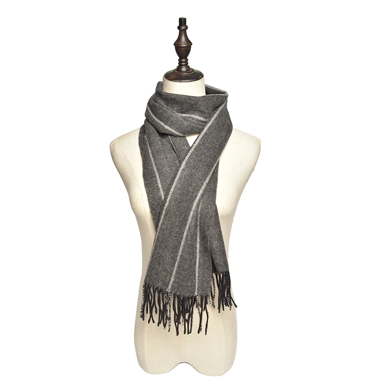 Factory Hot sales breathable eco neckwears high quality dress shawl wrap muffler women men wholesale stripe linen scarves