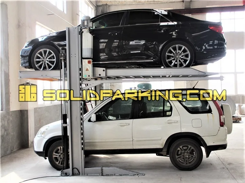 Car Vehicle Double 2 Level Mechanical Parking Lift Car Stacker 2 Post Parking Lift With CE