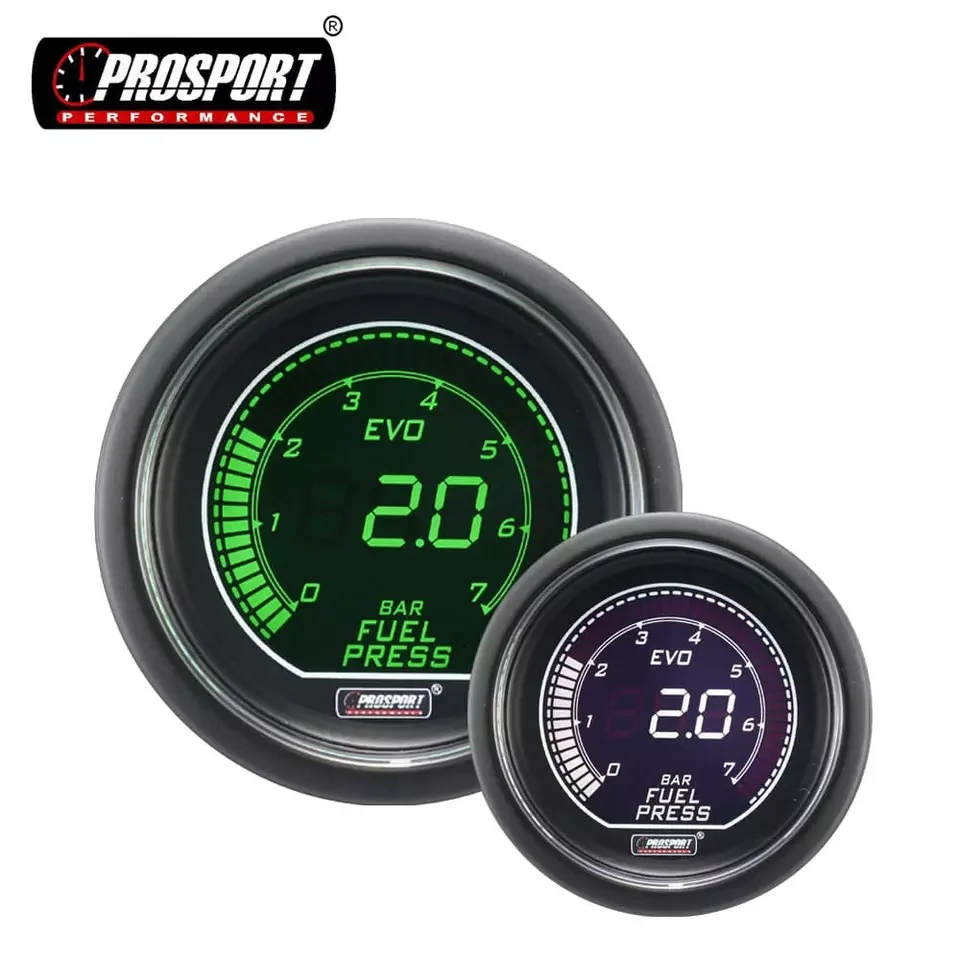 52mm Fuel Pressure Gauge Backlight Colors Factory Price Electric Sensor 0-7 BAR 0-100 PSI