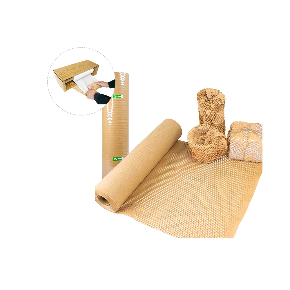Fully Recyclable Eco-Friendly Kraft Roll for Moving and Packing Protection with Cardboard Dispenser