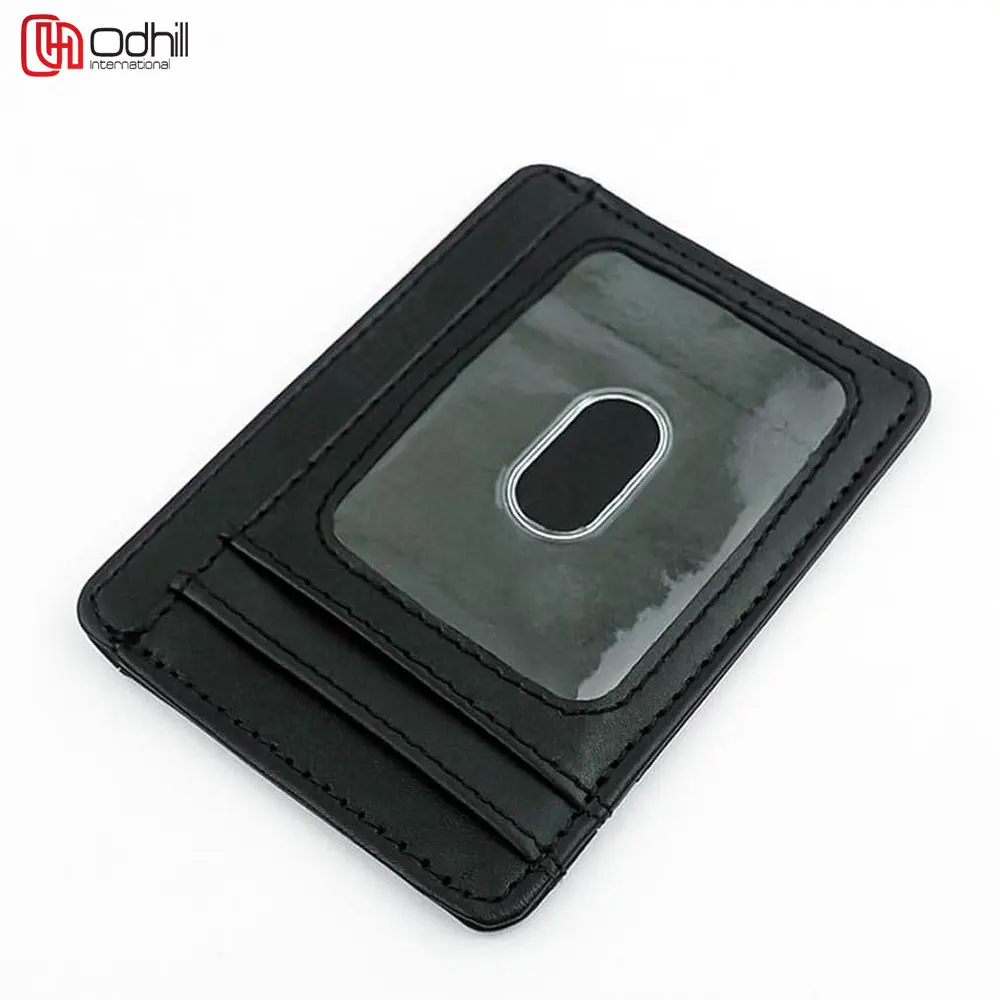 Genuine Leather Wallet Men Classic Black Soft Purse Coin Pocket Credit Card Holder Men Genuine Leather Wallet Zipper Card Holder