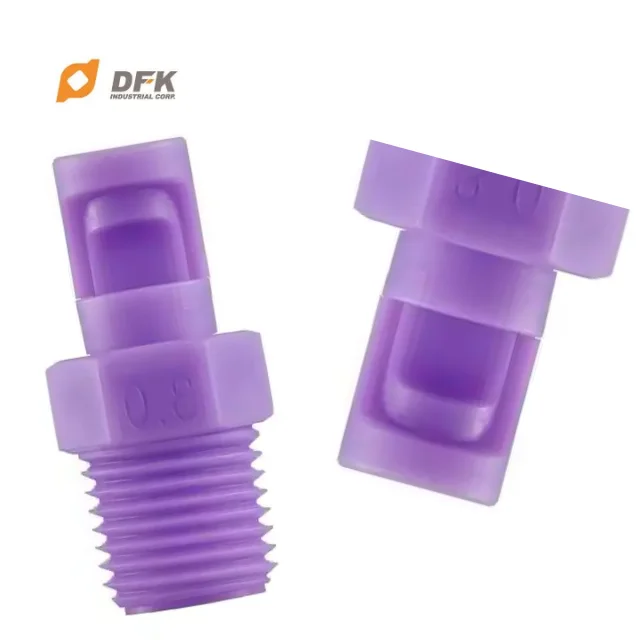 Plastic PP PVDF Low Pressure Wide Angle Flat Fan Nozzle For Water Curtain