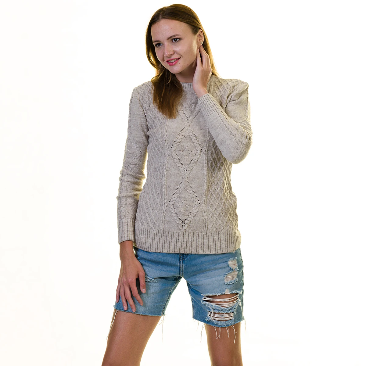 Silver Gray Winter Casual Long Sleeve Womens Sweater Dress Clothing agile supply chains Plain Premium FEDEX Computer Knitted