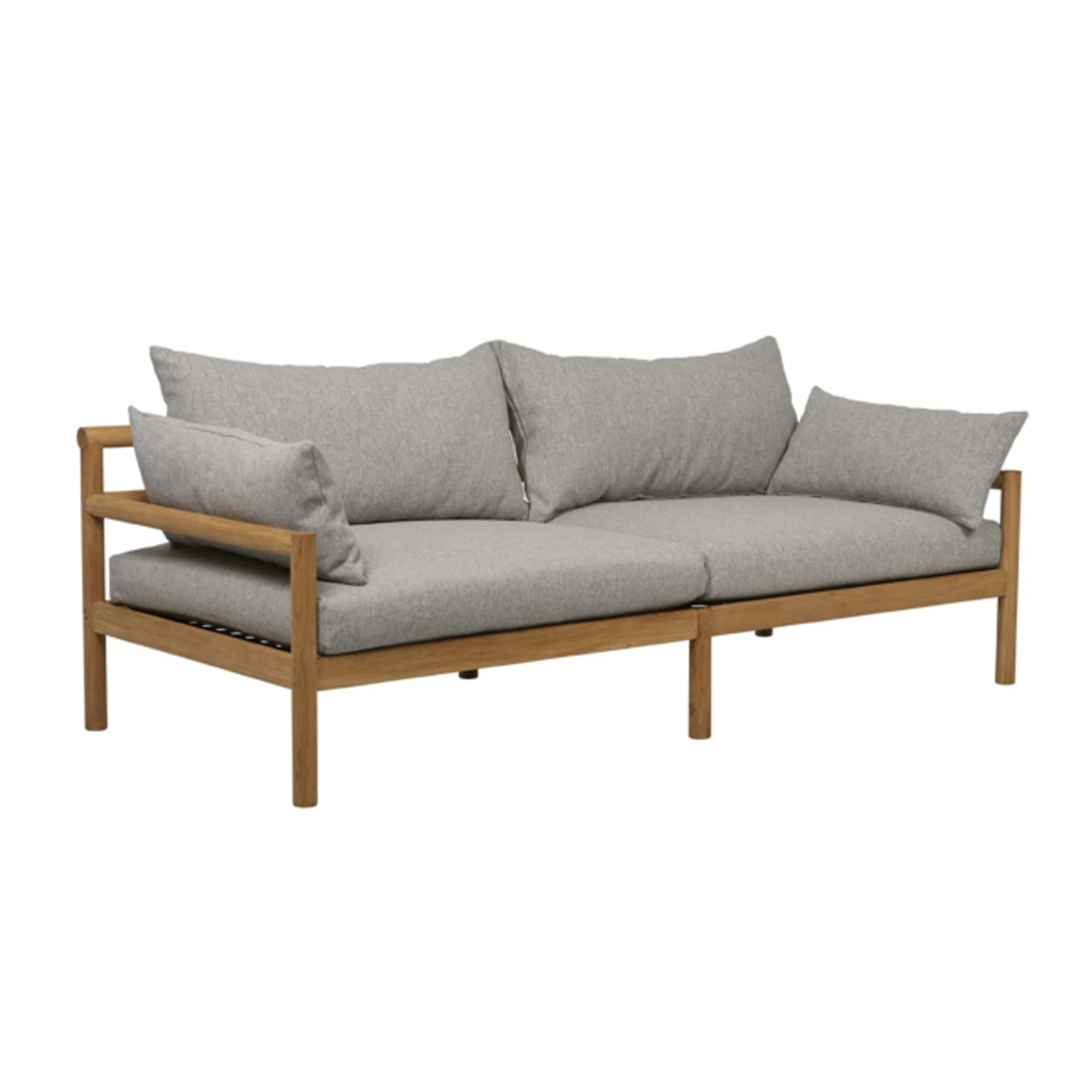 Outdoor Patio Modern Three Seater Sofa Natural Teak Best Design - Cila