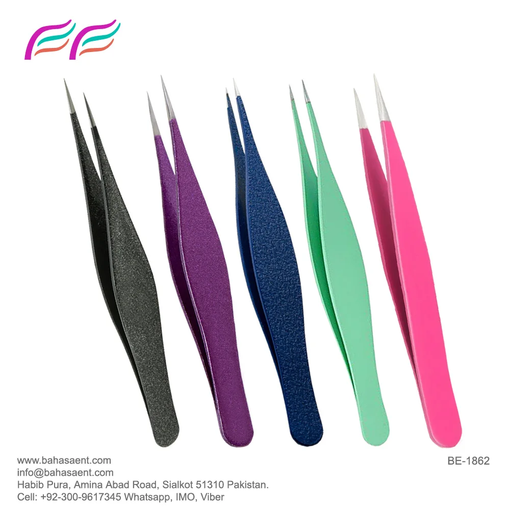 Wholesale Eyebrow Tweezer Pointed Best Tweezers for Ingrown Hairs with custom logo packaging and colors