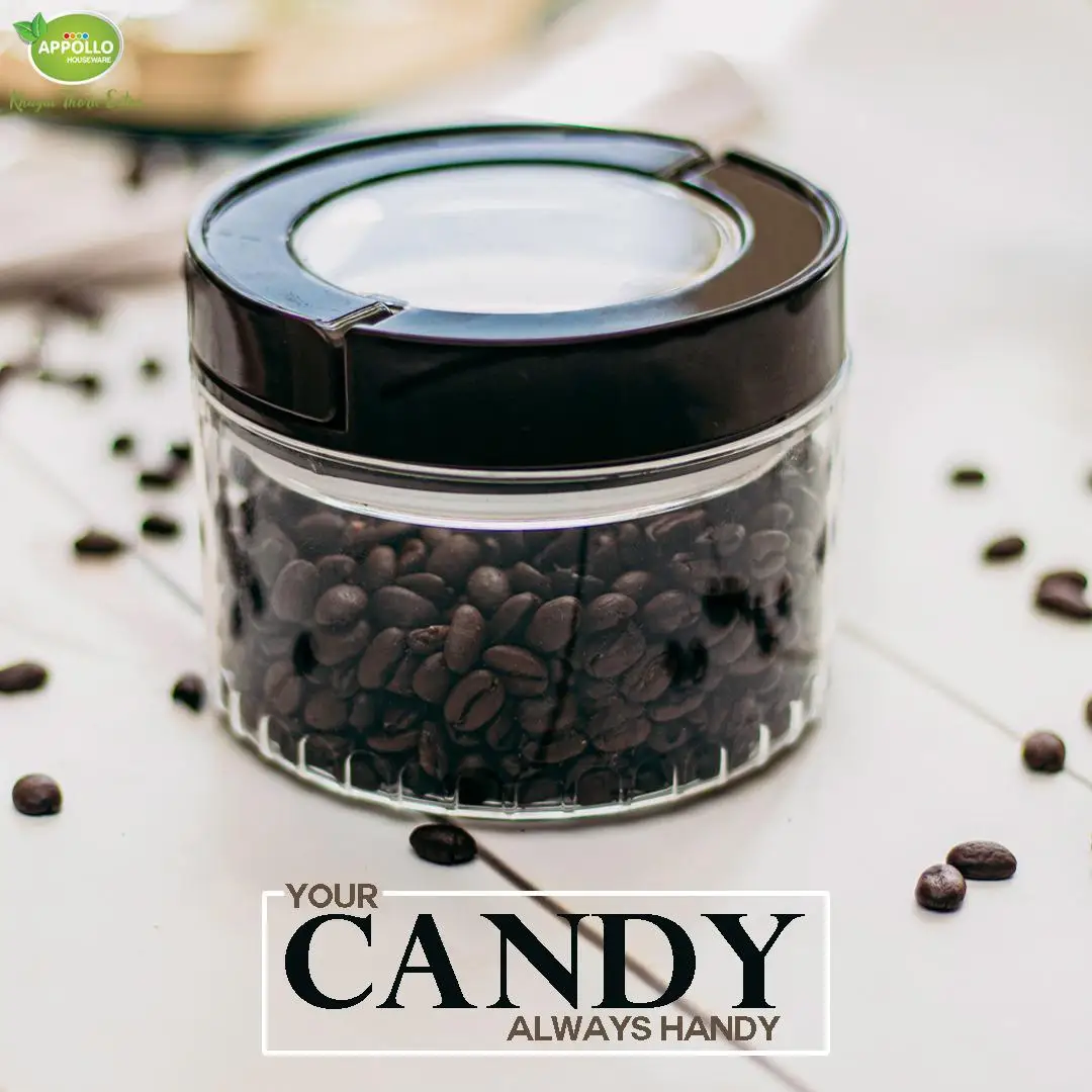 Candy Acrylic Jar Medium (800ml) Silicone Sealed BPA Free Food Grade Material