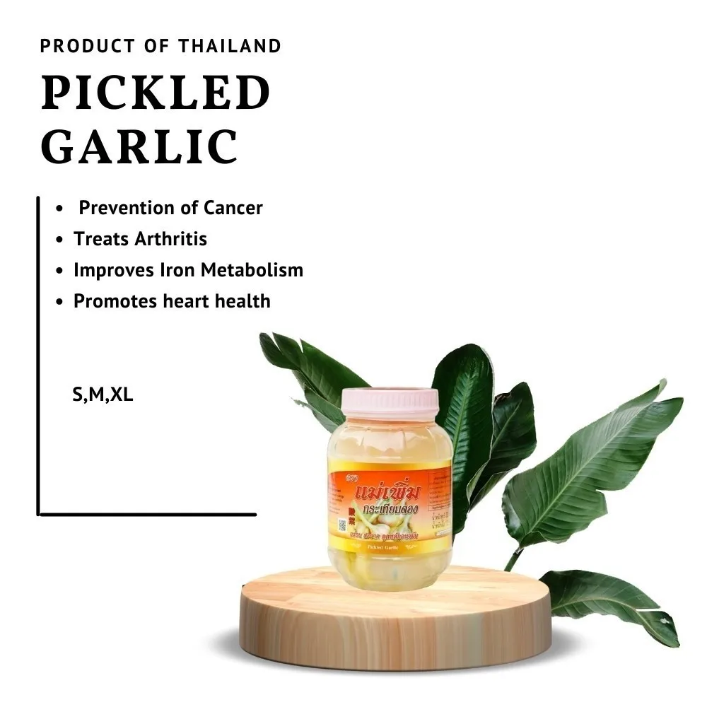 Pickled Garlic by Mae Phoem Brand Healthy Preserved Vegetables From Thailand