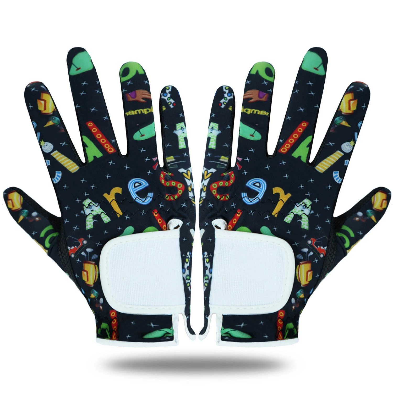 Sheep Leather New Embroidery logo White Cabretta Golf Sport Gloves Male Leather Golg Gloves