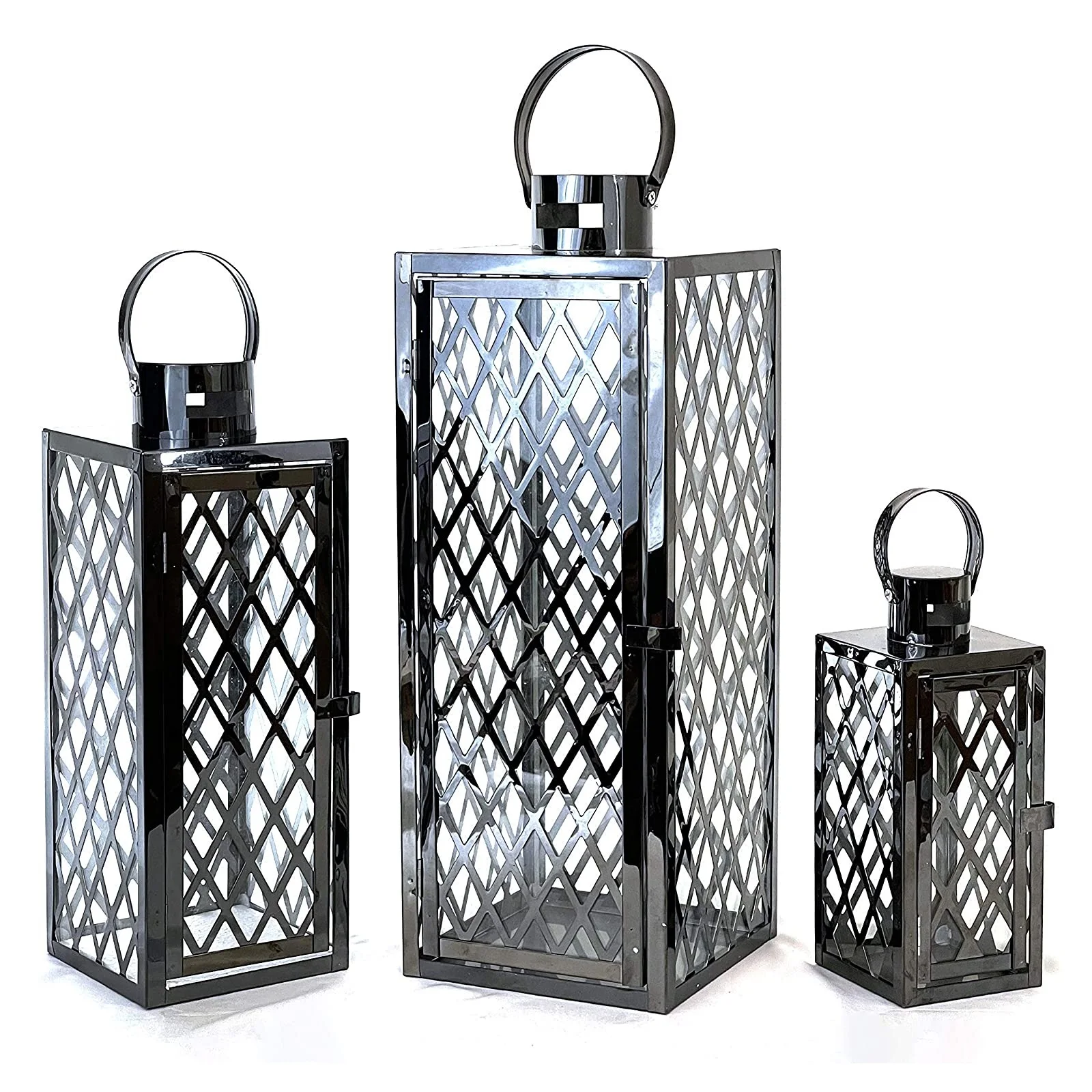 Metal Aluminum Lantern Premium Quality Classic Stylish Silver Color Lantern Indian Stylish New Decorative Design Candle Lantern