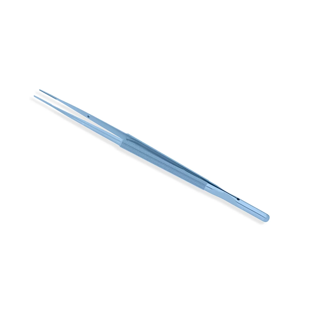 Wholesale Micro Suture Forceps TC Stardust Straight 1mm x 0.5 mm Blue Titanium Color Surgical Micro Forceps