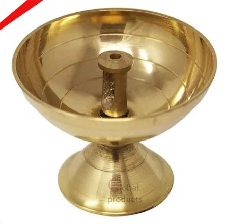 Латунный Jyoti Diya для масляной лампы Diwali Pooja