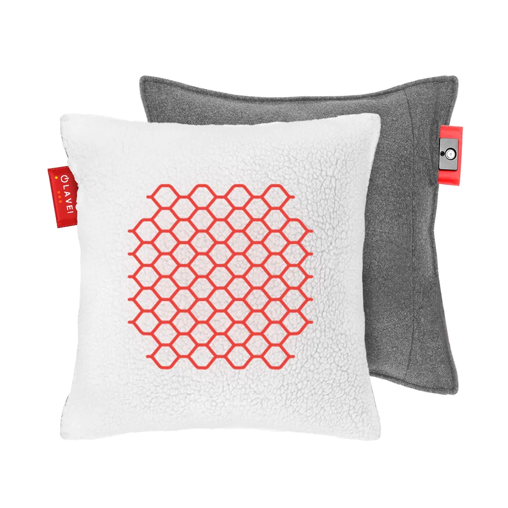 wireless heat pillow infrared heated cushion battery warmte kussens pillow warm and soft graphene heating pillow