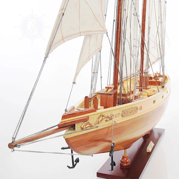 Bluenose II L90 Fully Assembled Sailboat Model with Display Stand for wooden furniture handicraft products home decor from OMH