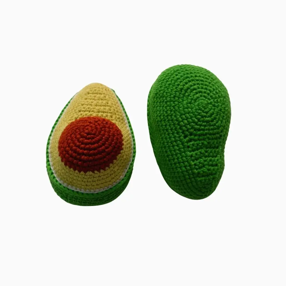 New Handmade Product Manufacturer Pet Toy Avocado Shape Squeaky Funny Interactive Durable Knitting for Dog Cat Small Animal