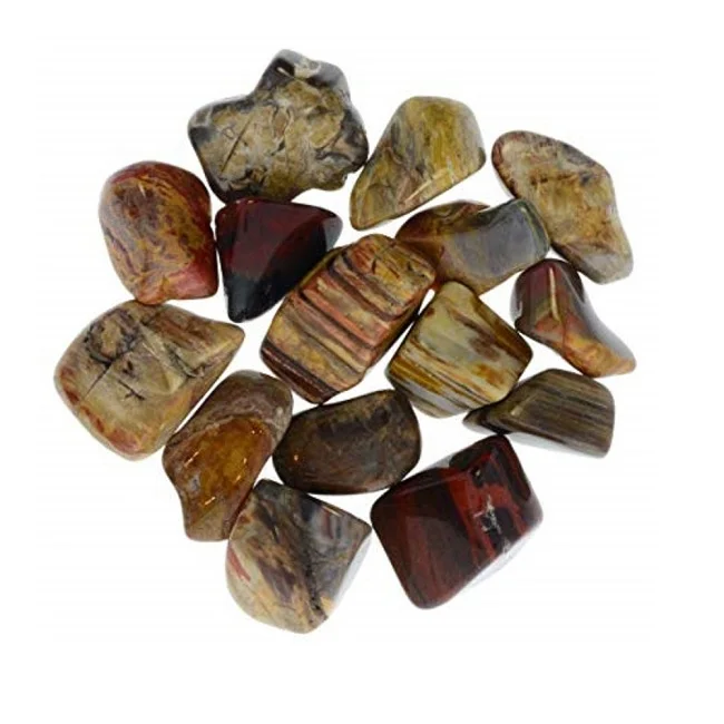 stone tumbled Petrified natural crystal tumbled healing bulk pebble agate Gemstone chakra petrified wood stone wholesale bulk