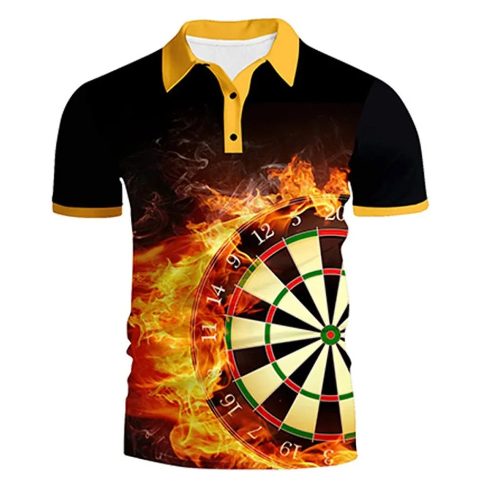 Sublimated Dart Shirts With Collar Breathable Dart Jersey 100% Polyester Customized Dart Shirts