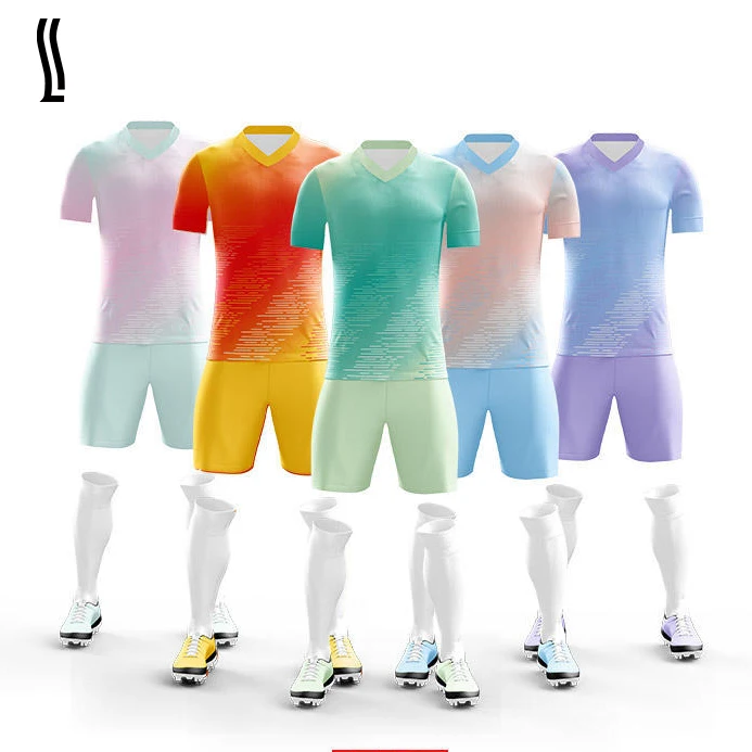 LUSON Sublimation Custom Printing Soccer Wears Uniforms Sportswear Set Team Training Football Wear Custom Soccer Jerseys