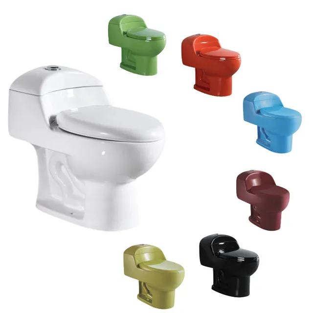 2023 New Toilet Colorful Colored Inodoro Wc Commode Ceramics Toilet One Piece Sanitary Ware Toilet