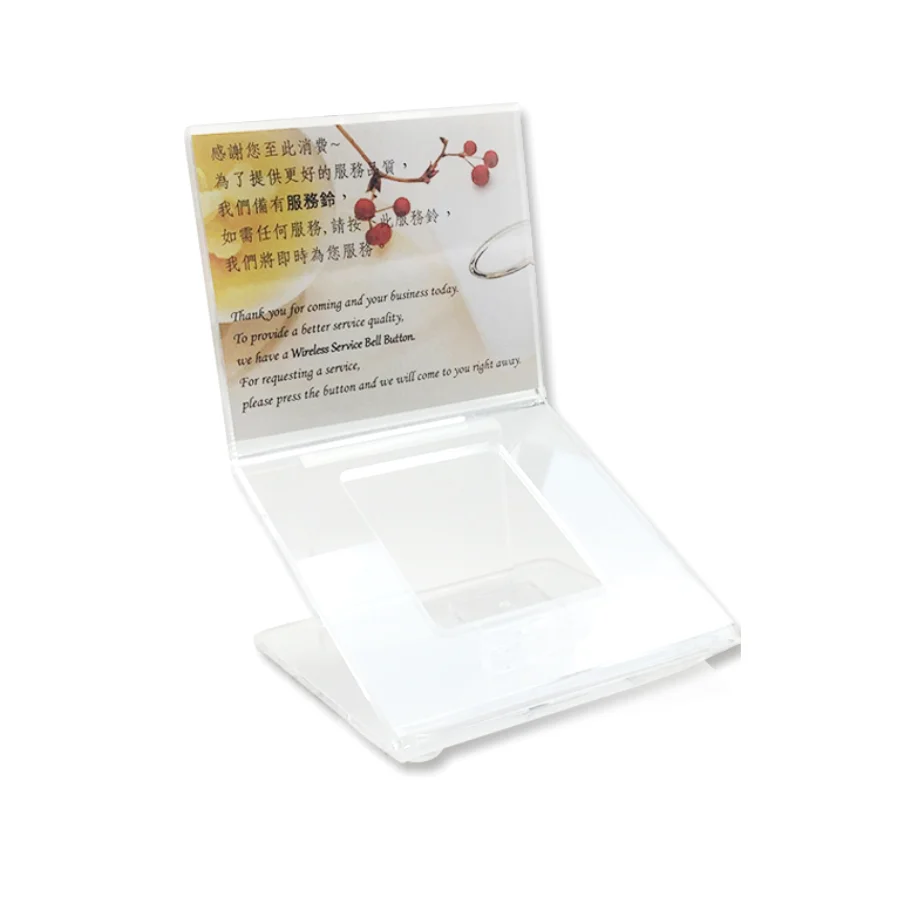 AS400 Wireless Restaurant Service Calling Buttons Pager Waiter Table Service Call Bell Button Acrylic Stand